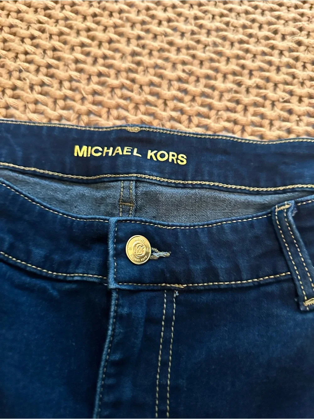 Michael Kors Plus Size 17 Dark Wash Stretch Straight Leg Jeans NWOT